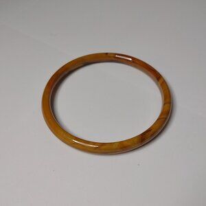 Caramel Colored 8.5 Inch Glass Bangle